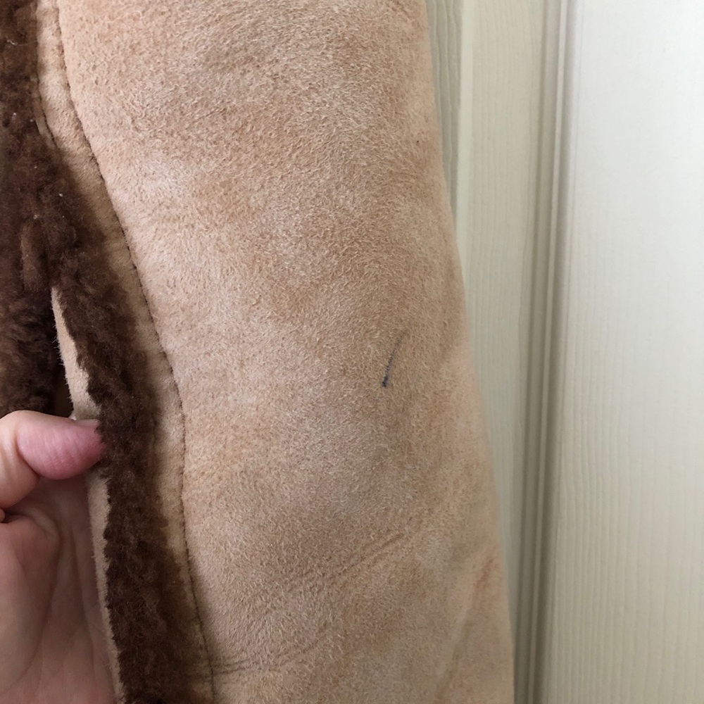 Vintage Sheepskin Shearling Coat with Hood Size 12 (See Description re Size) - Picture 16 of 16